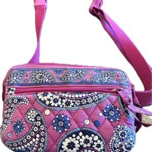 Vera Bradley Pink and Blue Paisley Mini Bag